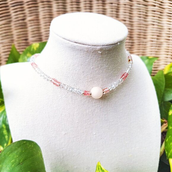 Ethereal Crystal Choker – Aventurine Jewelry, Balletcore Necklace, Fairycore - Picture 9 of 9